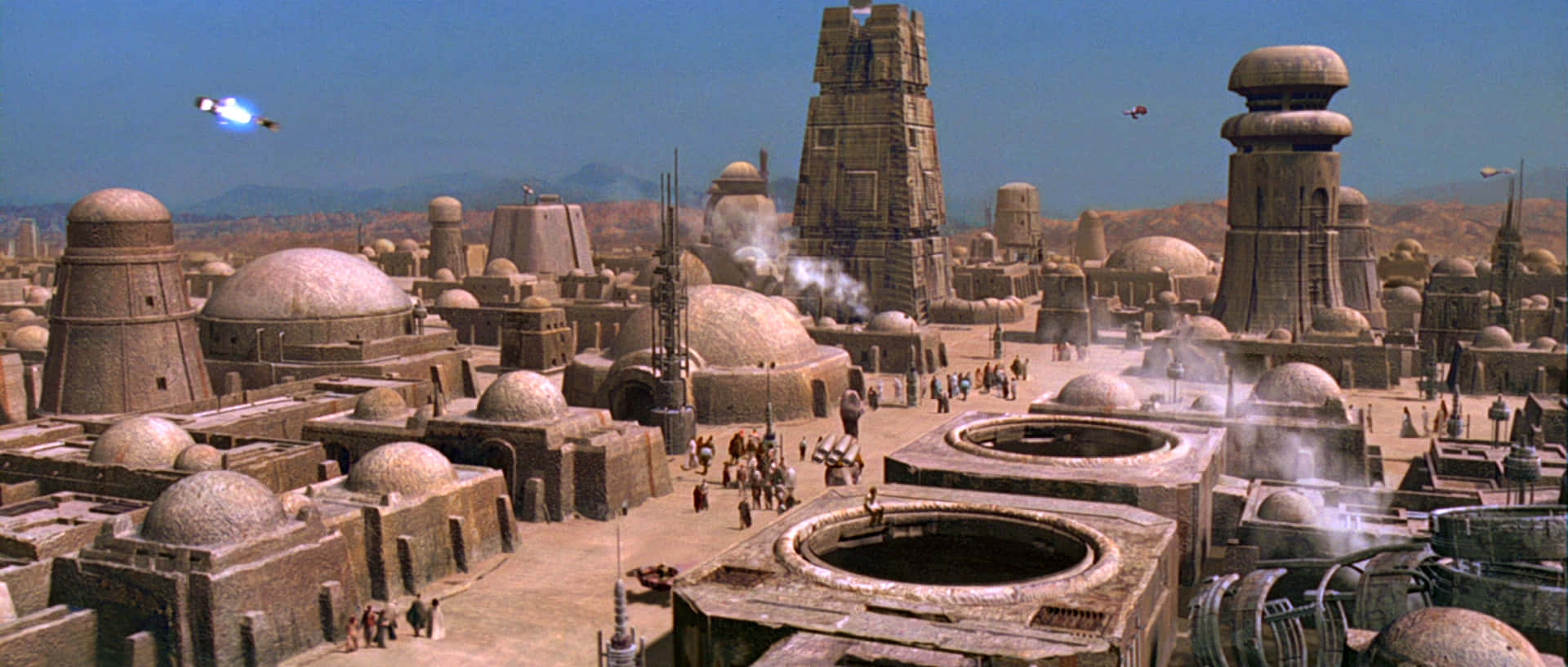 The Bustling Spaceport Of Mos Eisley