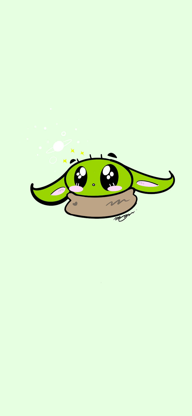 The Cutest Baby Yoda You Will Ever See Wallpaper