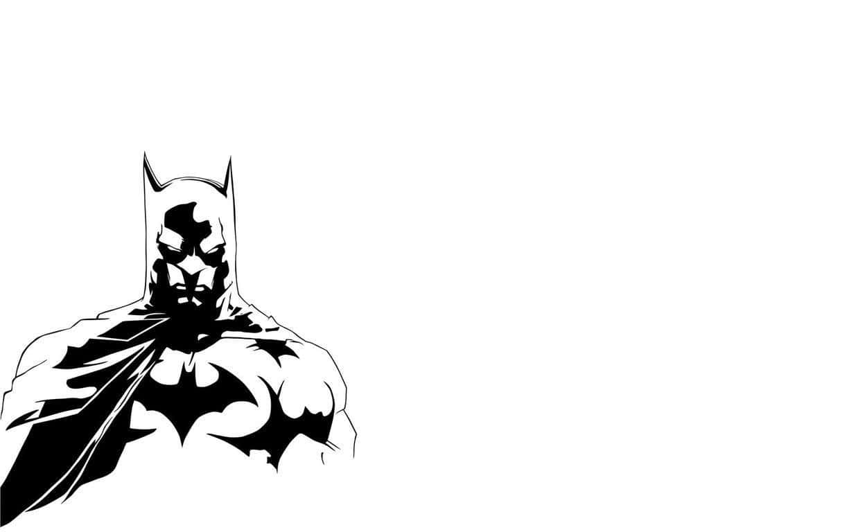 The Dark Knight In Black And White Wallpaper