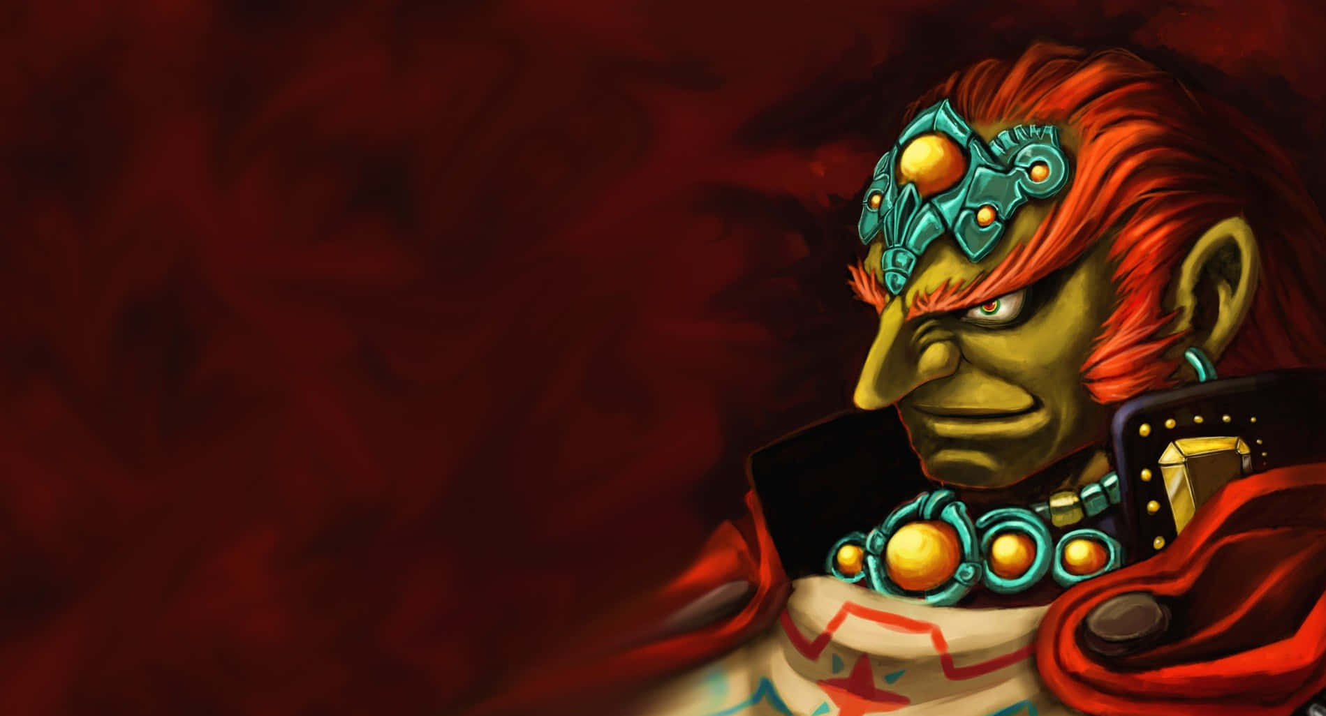 The Dark Lord Ganondorf From The Legend Of Zelda Series Wallpaper