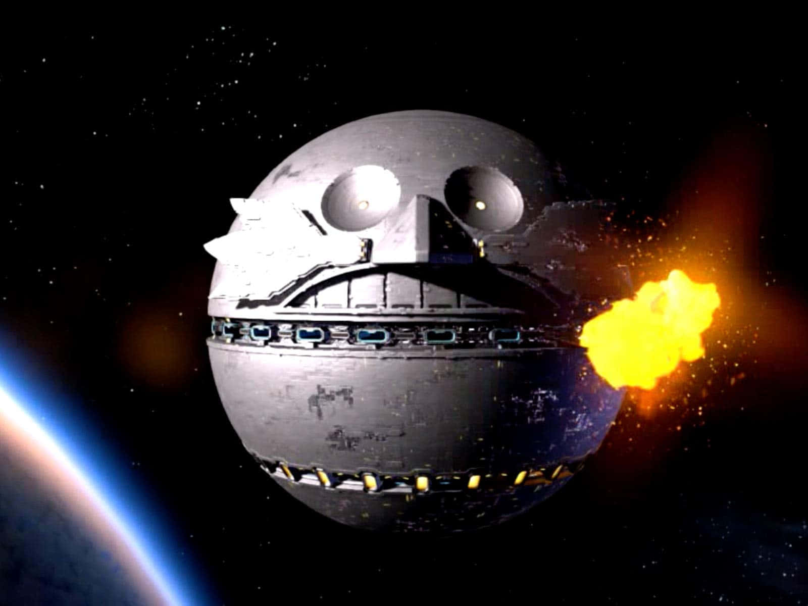 The Death Egg Hovers Menacingly In Space. Wallpaper