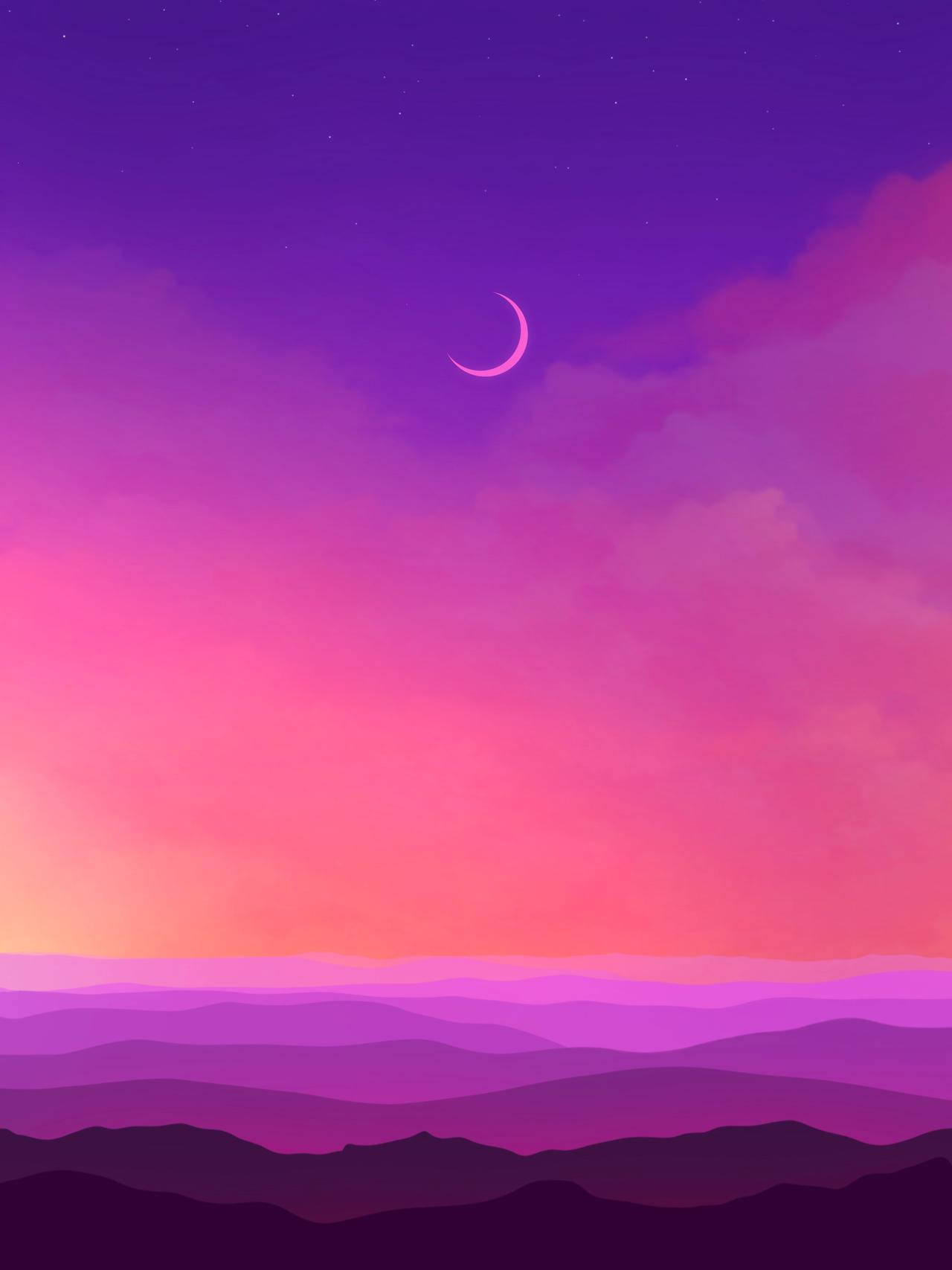 The Dreamy Aesthetic Of The Pink Moon Wallpaper