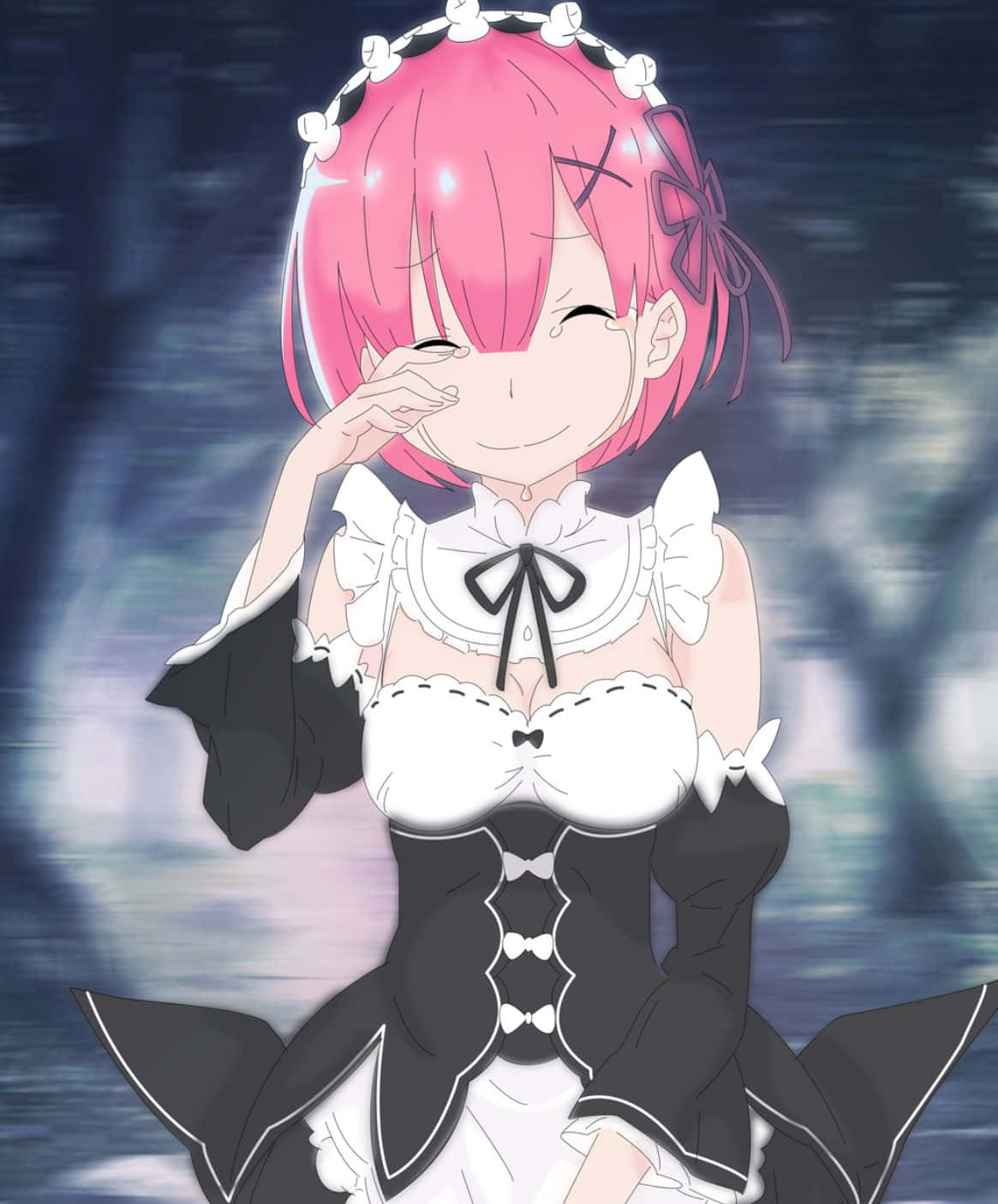 The Elegant And Fierce Ram From Re:zero Wallpaper