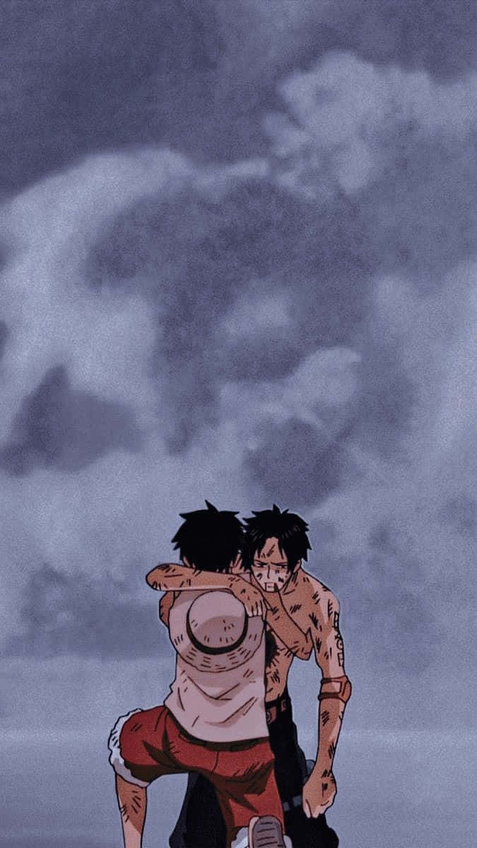 The Emotional Moment Of Ace's Death In One Piece Wallpaper