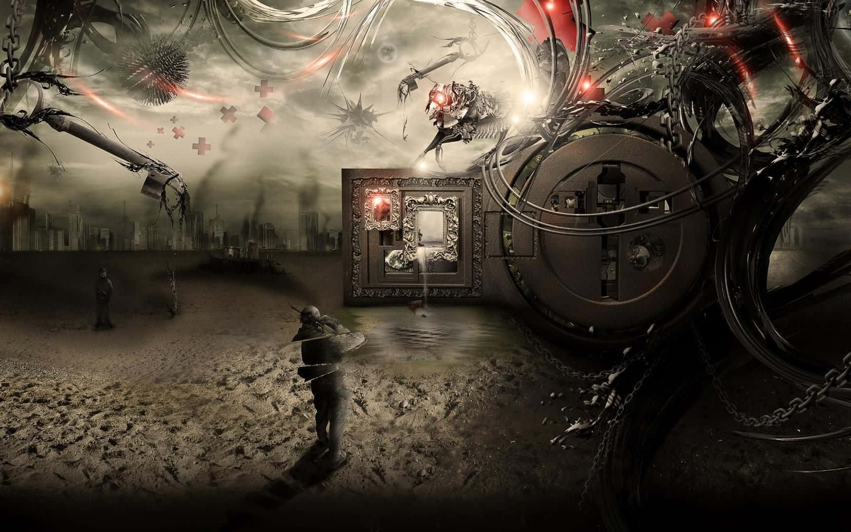 The Enigmatic Essence Of Dark Surrealism Wallpaper