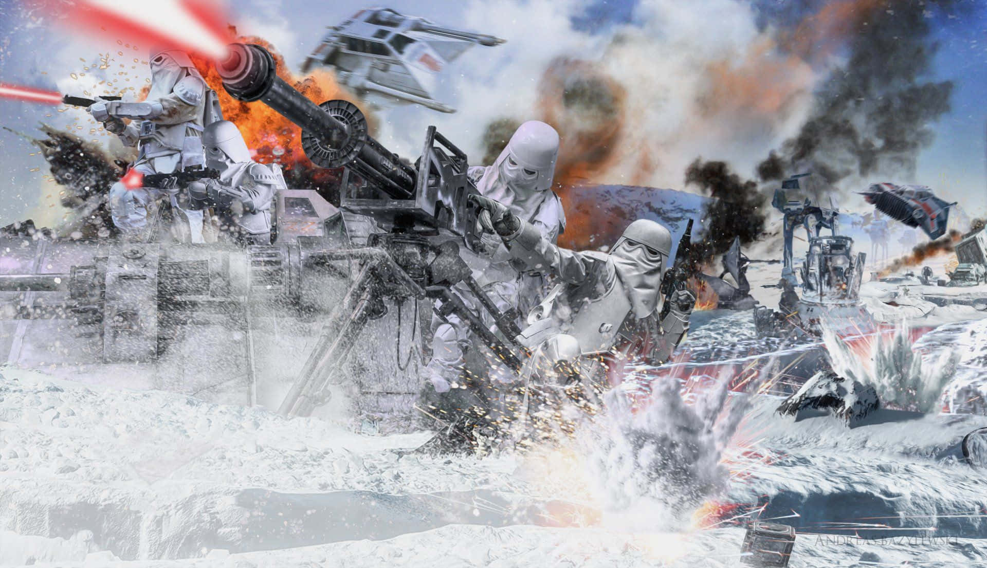 The Epic Battle Of Hoth Wallpaper