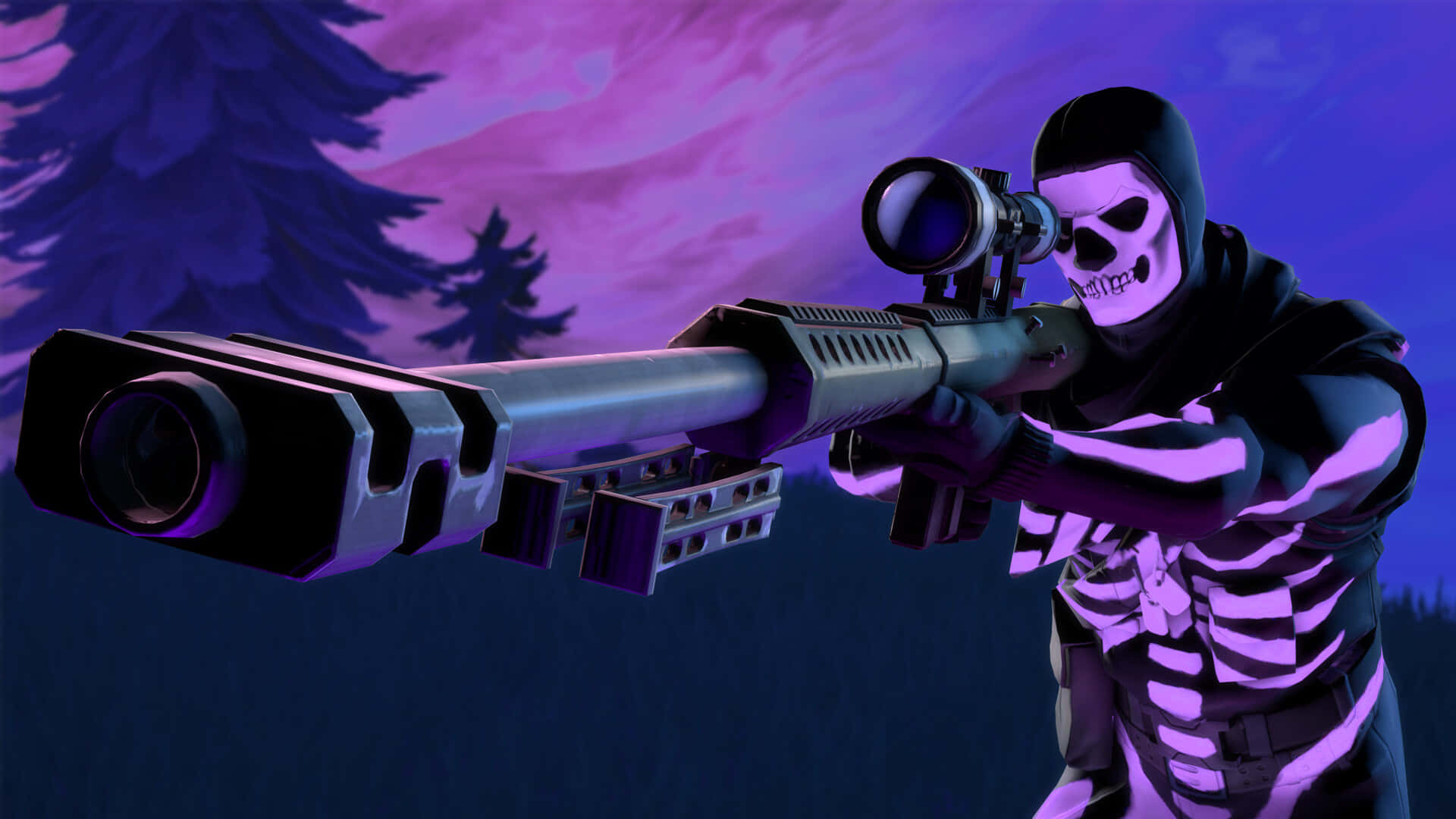 The Epic Purple Skull Trooper Wallpaper