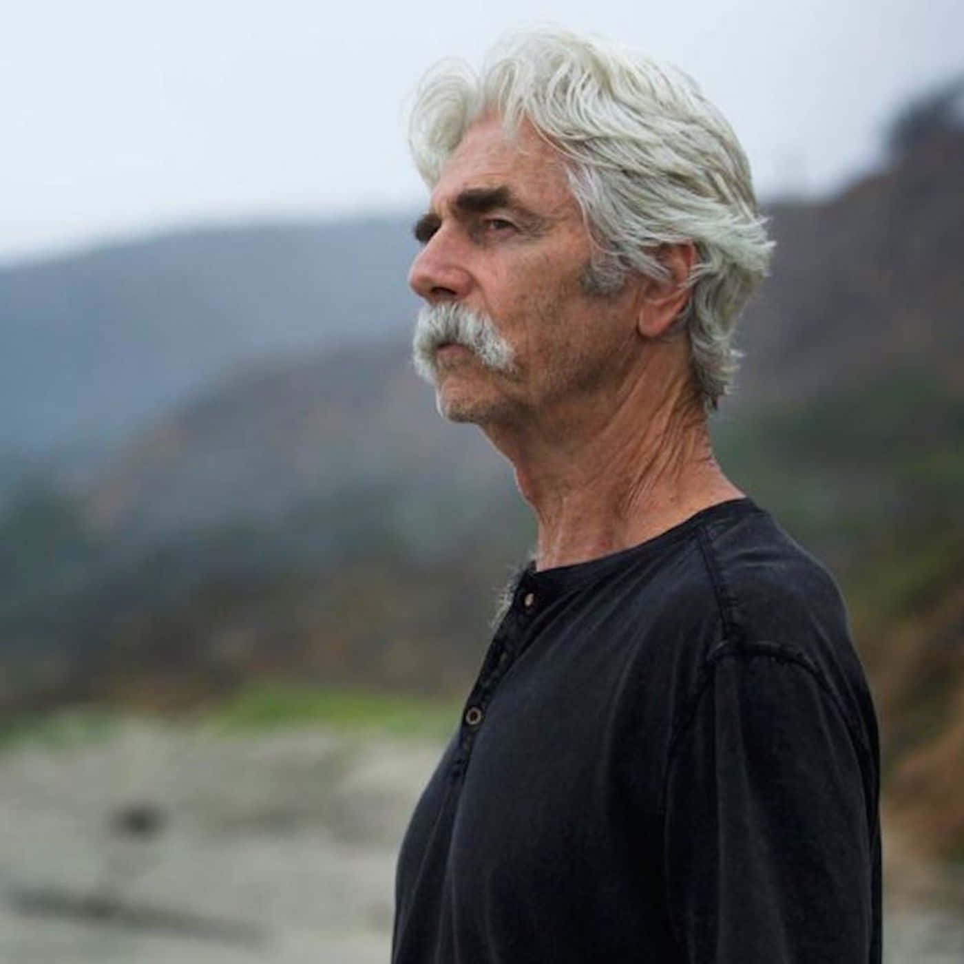 The Esteemed Hollywood Actor, Sam Elliott, Captured In An Outdoor Photoshoot. Wallpaper