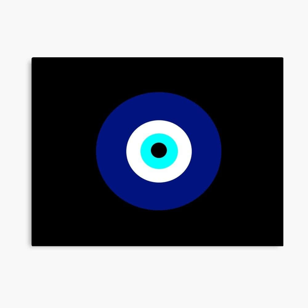 The Evil Eye On A Black Background Canvas Print Wallpaper