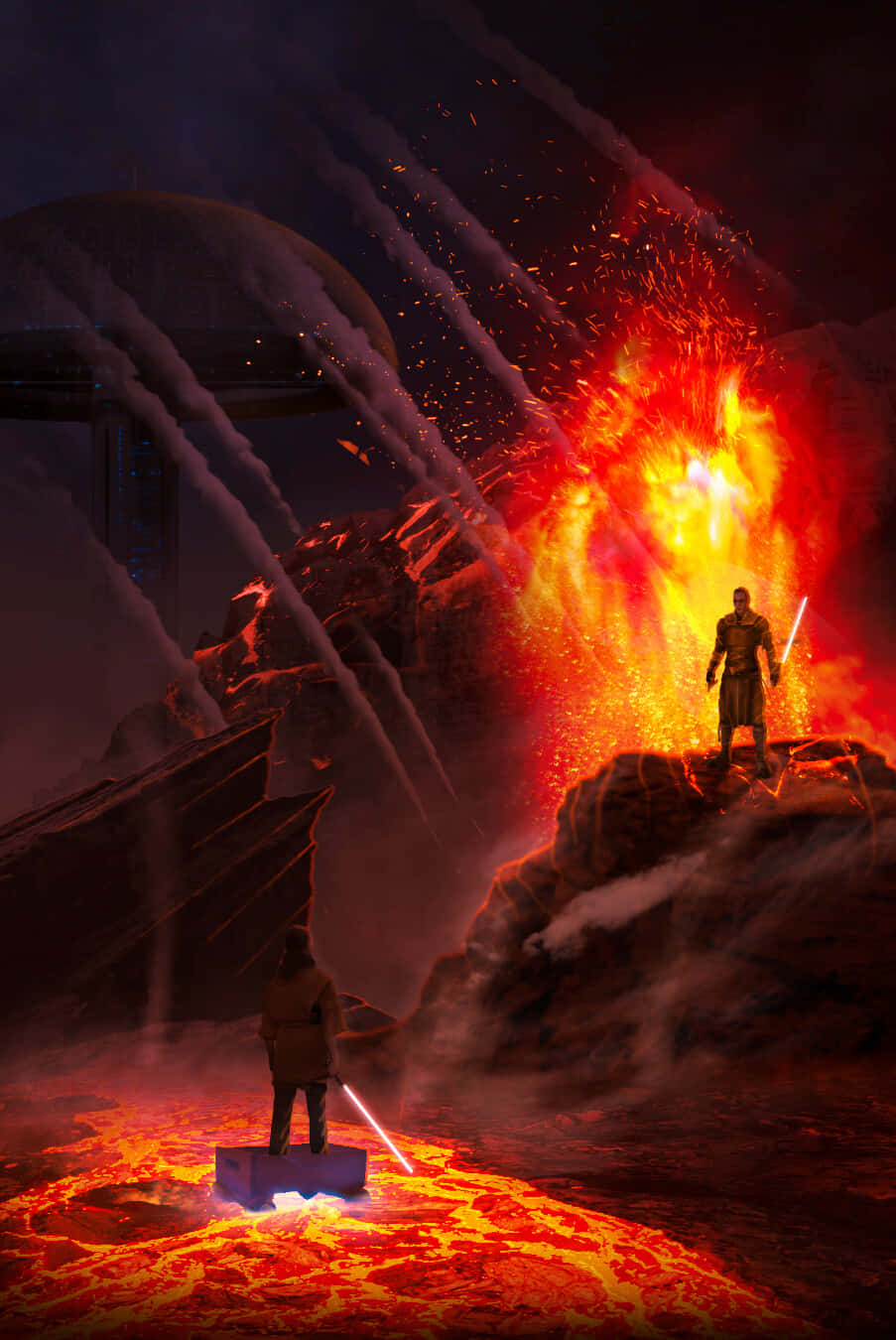 The Fiery Landscape Of Mustafar Wallpaper