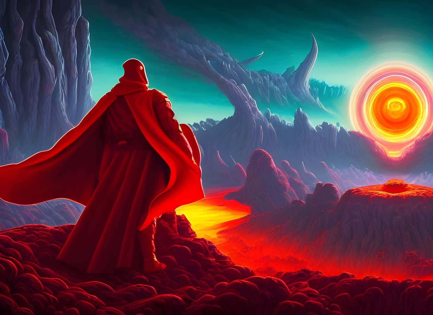 The Fiery Landscape Of Mustafar Wallpaper