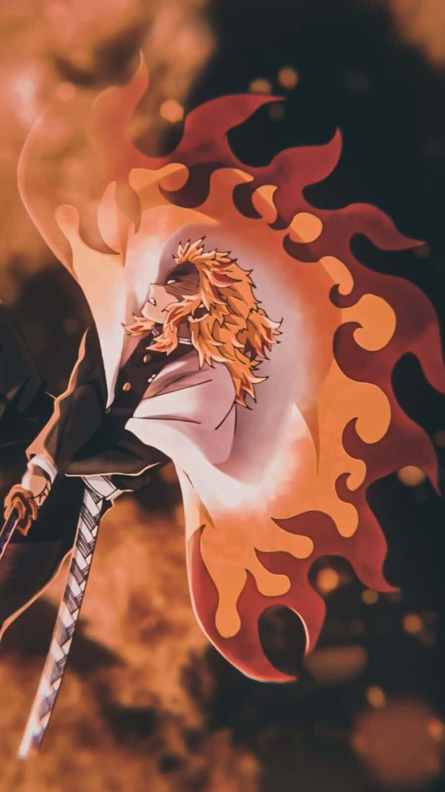 The Fiery Soul Of Rengoku Wallpaper