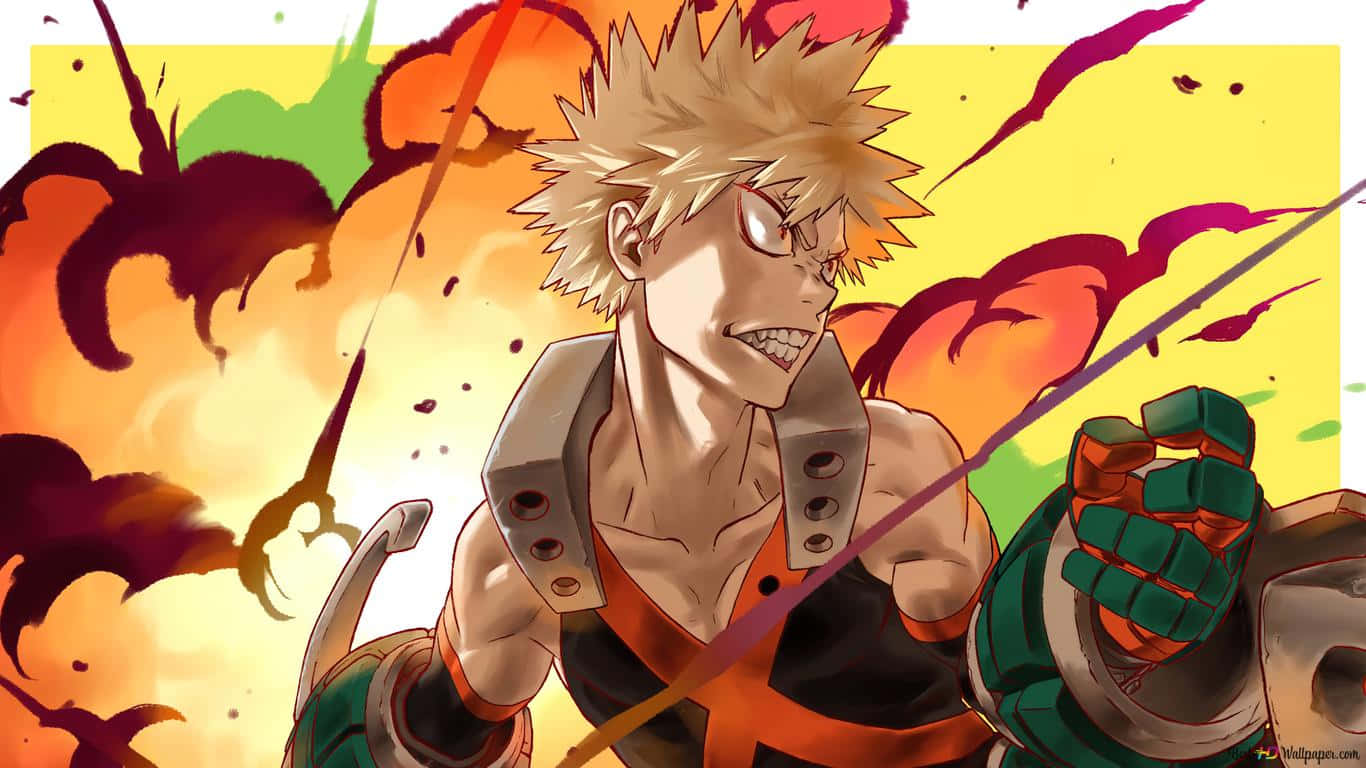 The Fiery Strength Of Bakugo, My Hero Academia Wallpaper