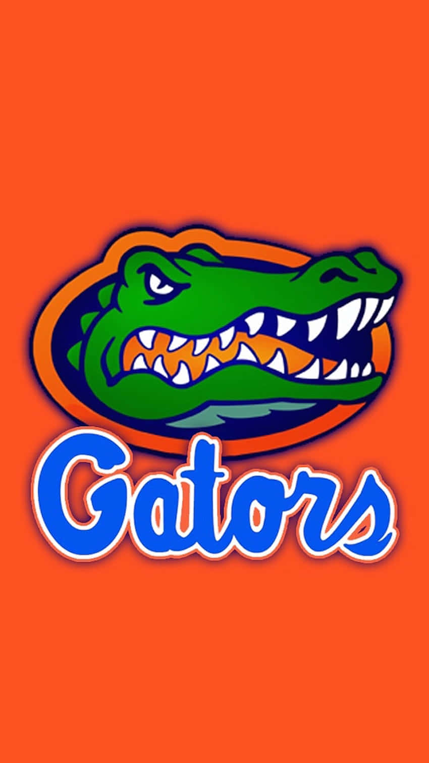 The Florida Gators Logo On An Orange Background Wallpaper