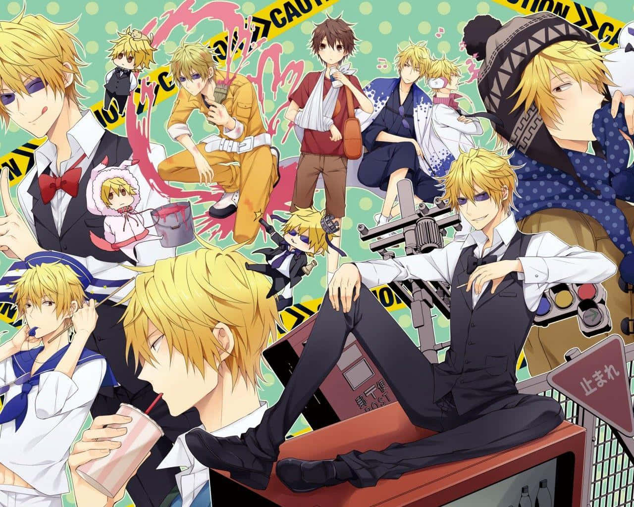 The Formidable Shizuo Heiwajima In Action Wallpaper