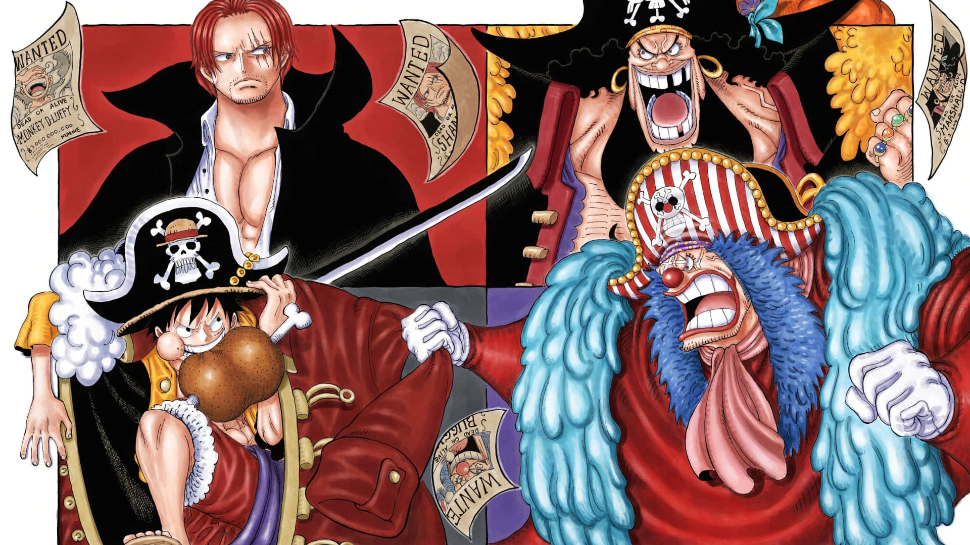 The Four Emperors Of One Piece Wallpaper