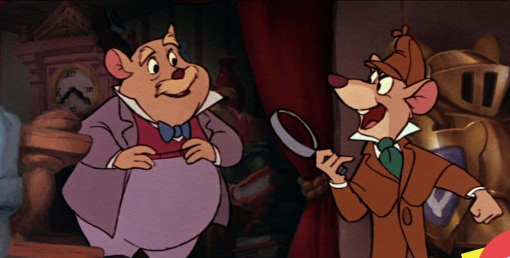 The Great Mouse Detective And Dr. Dawson In The Midst Of An Investigation Wallpaper