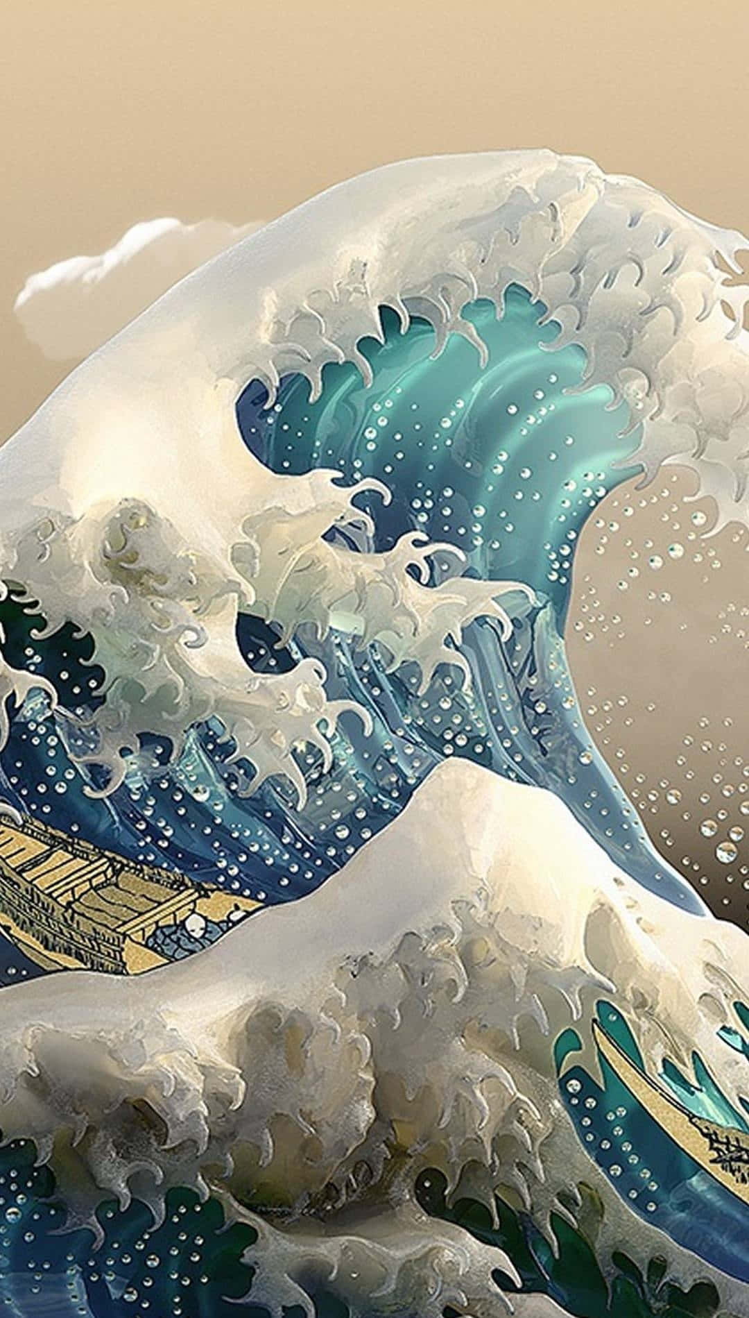 The Great Wave 3d Art Wallpaper