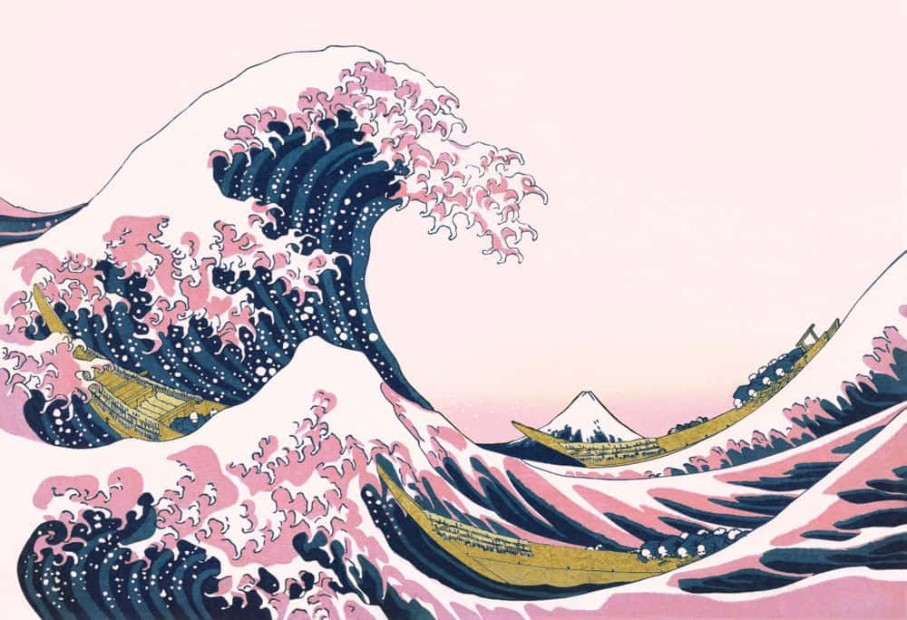 The Great Wave Off Kanagawa By Kazuo Tada Wallpaper