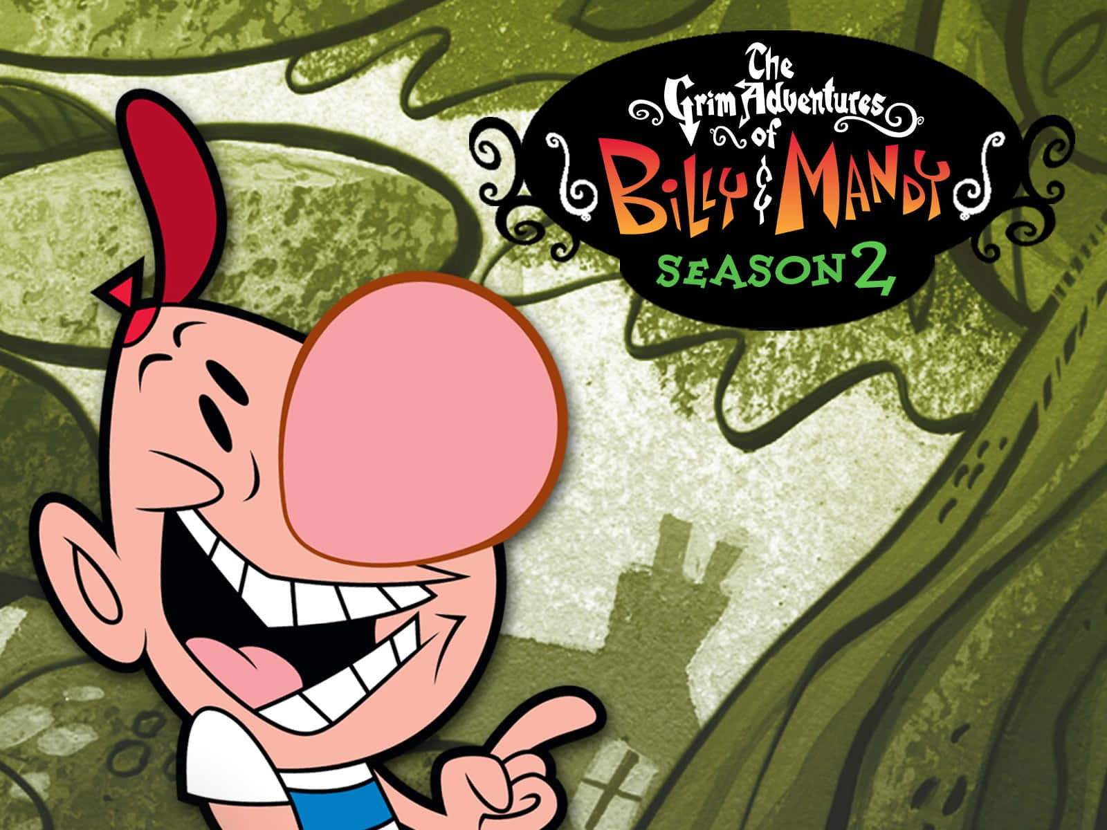 The Grim Adventures Of Billy And Mandy Main Characters In Action Wallpaper