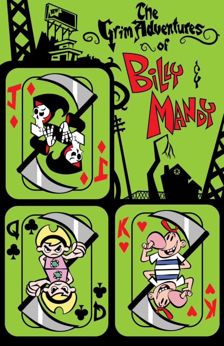 The Grim, Billy, And Mandy In A Quirky Moment Wallpaper