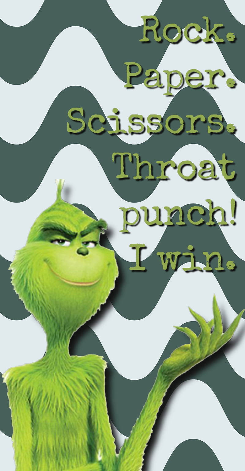 The Grinch Rock Paper Scissors Wallpaper