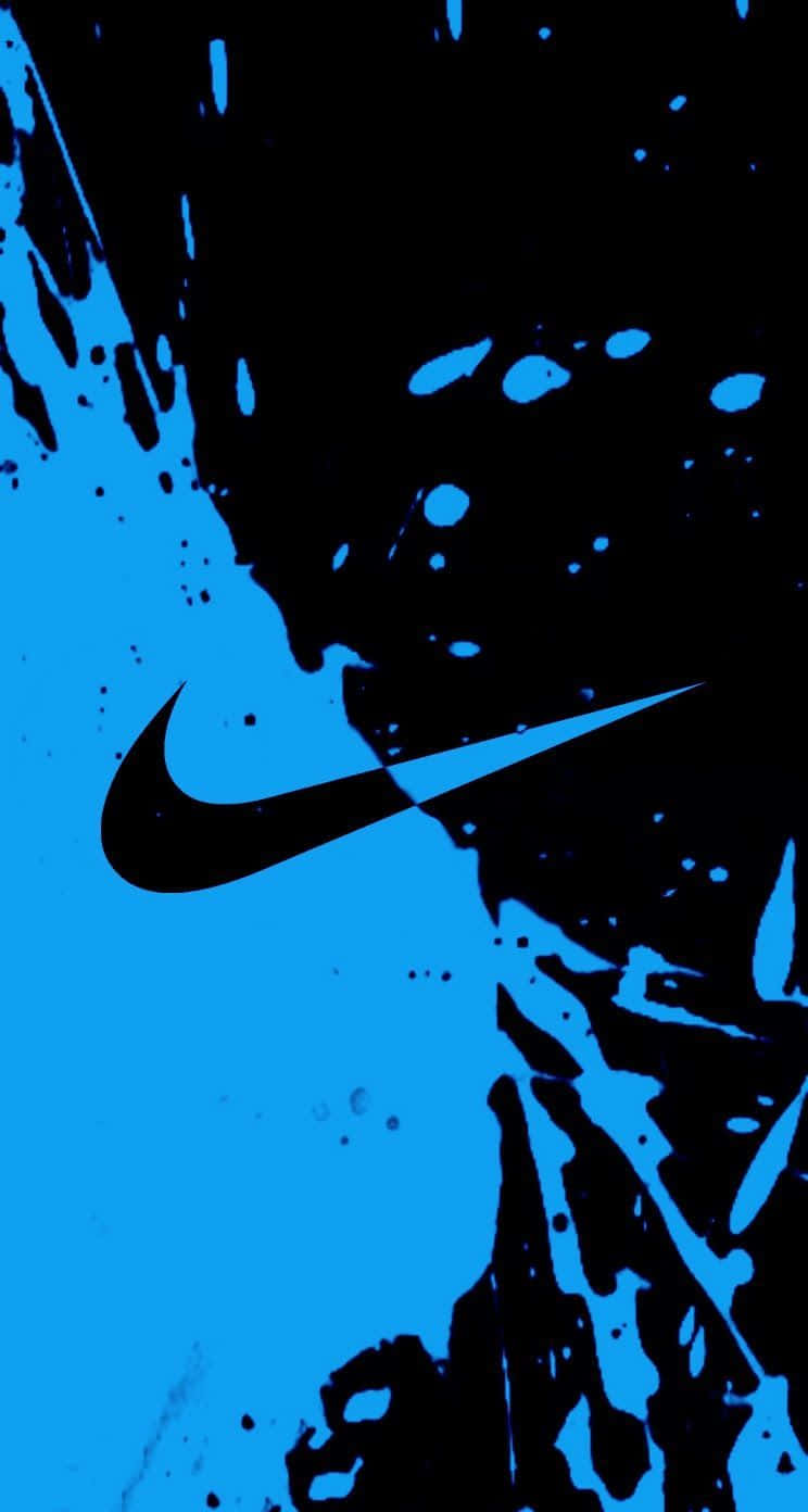 The Iconic Blue Nike Logo Wallpaper