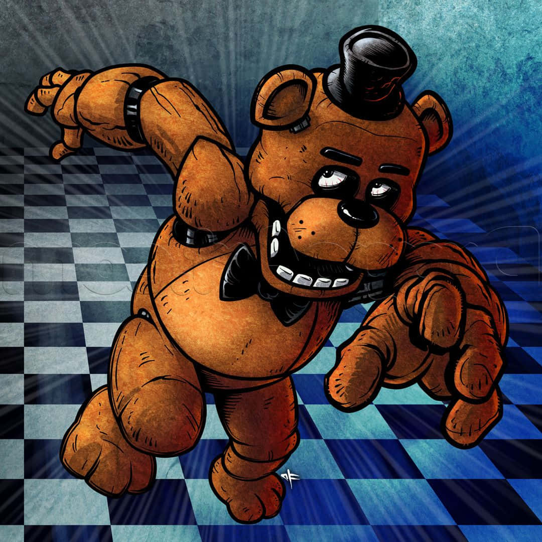 The Iconic Freddy Fazbear Posing In His Element Wallpaper