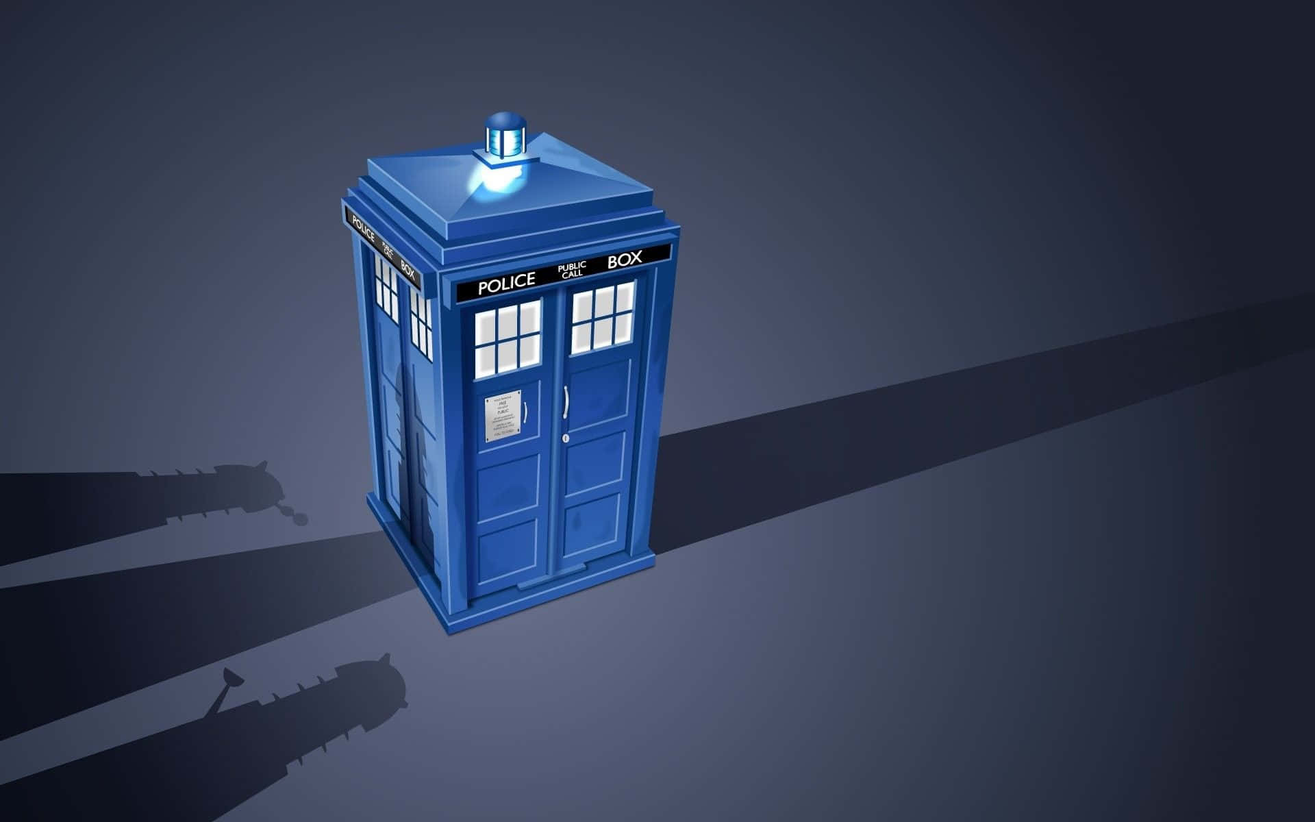 The Iconic Police Box Of The Tardis Through Time & Space Wallpaper