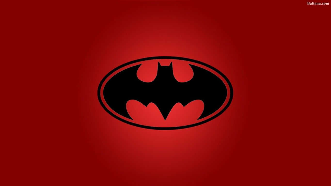 The Iconic Red Batman Logo Wallpaper