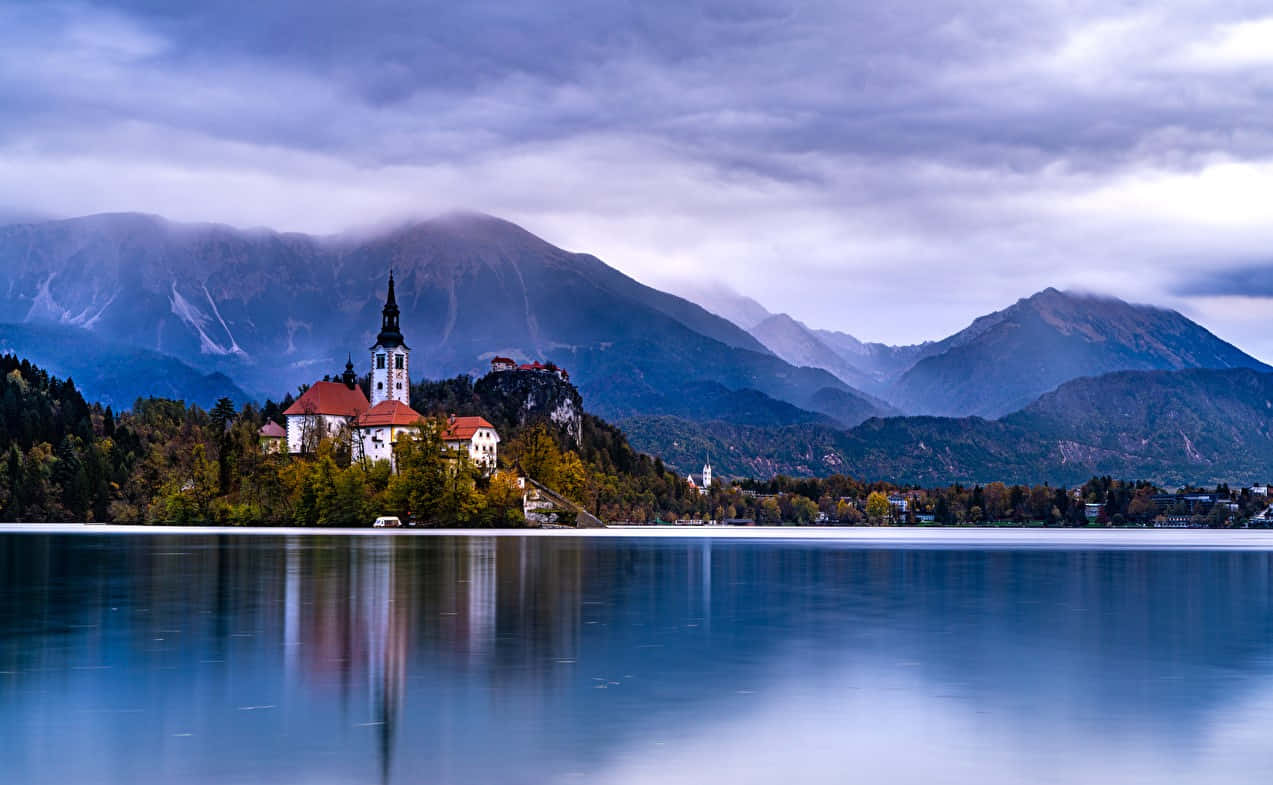 The Julian Alps Enclosing Lake Bled Wallpaper