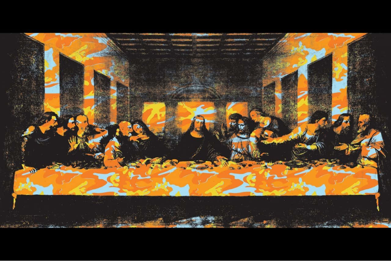 The Last Supper - A Masterpiece By Leonardo Da Vinci Wallpaper