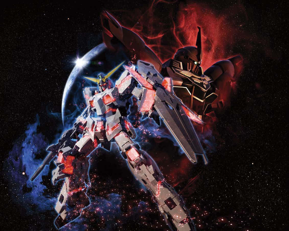 The Legendary Mobile Suit, Gundam Unicorn, Preserves Peace In Its Wake. Wallpaper