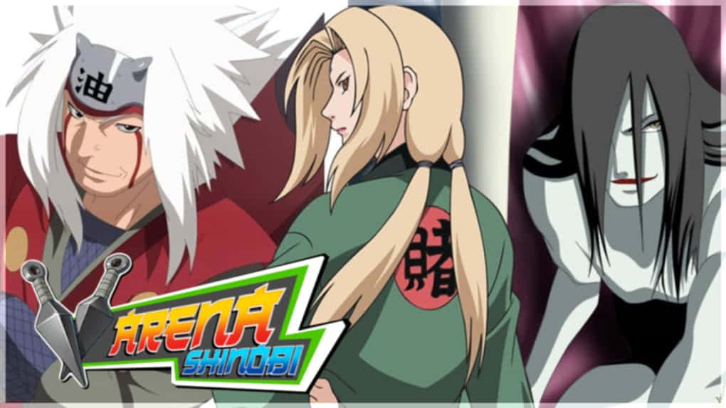 The Legendary Sannin: Jiraiya, Tsunade, And Orochimaru Wallpaper