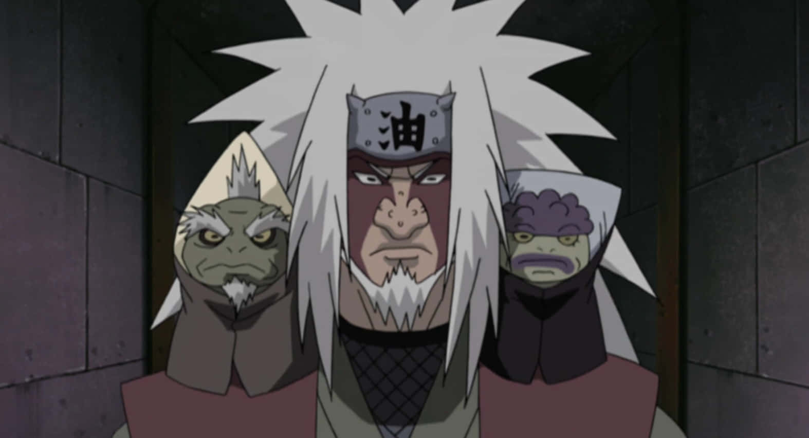 The Legendary Sannin Of Konoha: Jiraiya, Tsunade, And Orochimaru Wallpaper