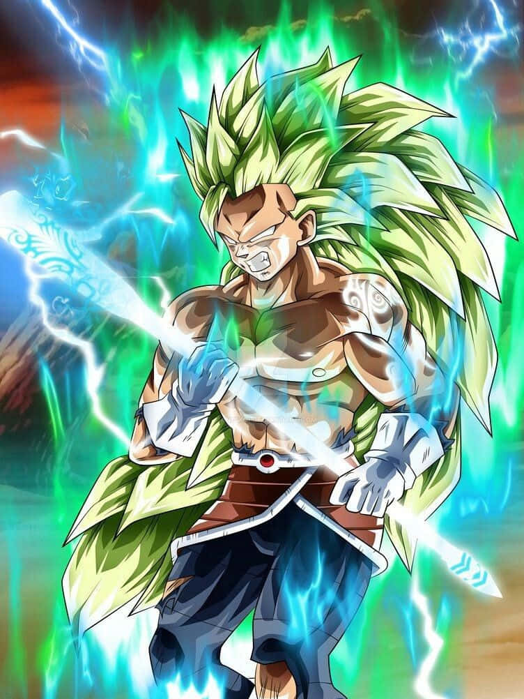 The Legendary Super Saiyan Unleashing Power Wallpaper