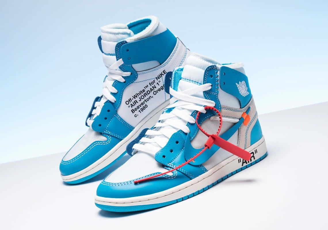 The Limited-edition Off White Jordan 1 Sneakers Wallpaper