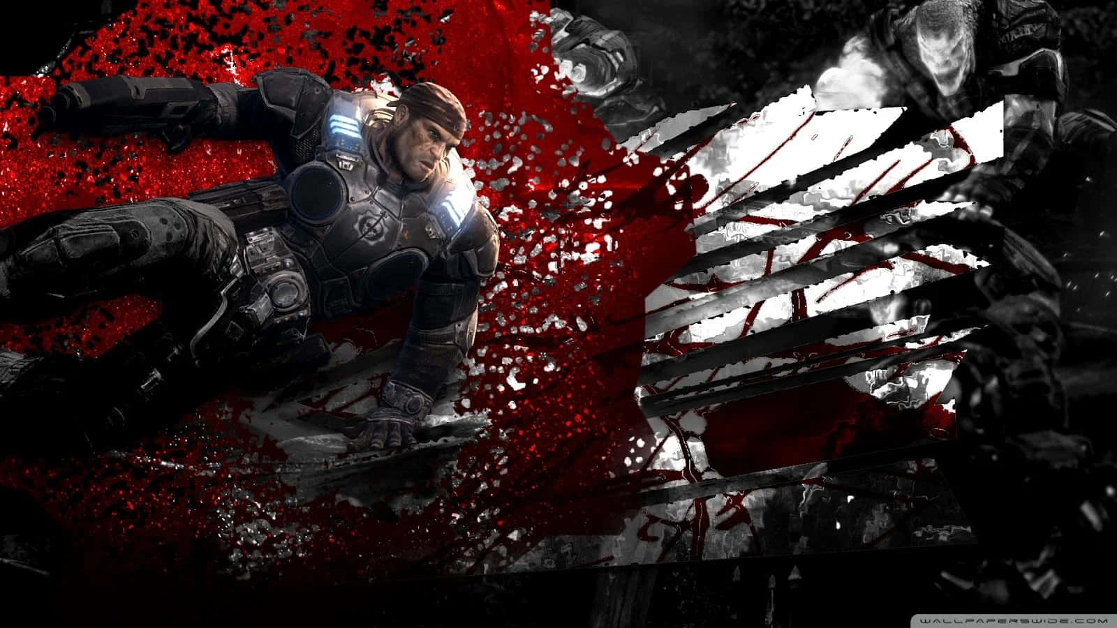 The Locust Horde Descents Upon Sera In Gears Of War 1 Wallpaper