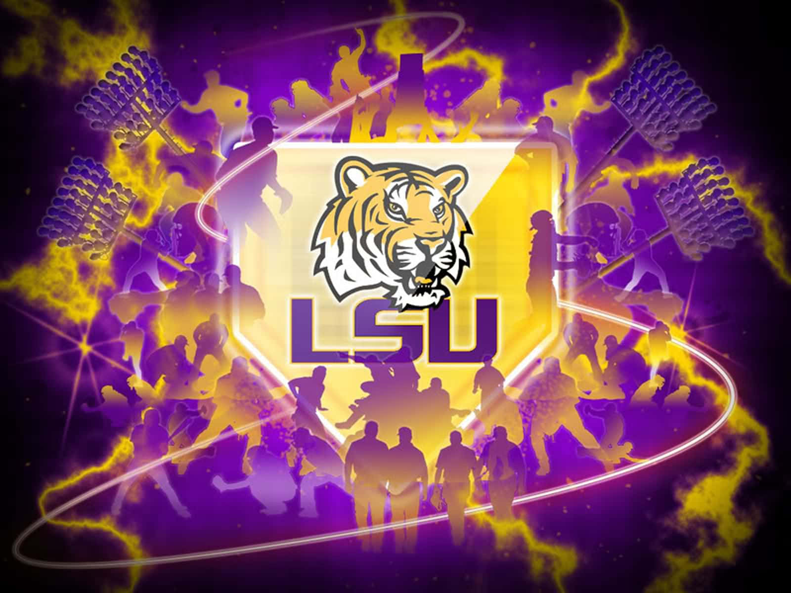 The Lsu Tigers Roar In Support Of Their Team Wallpaper