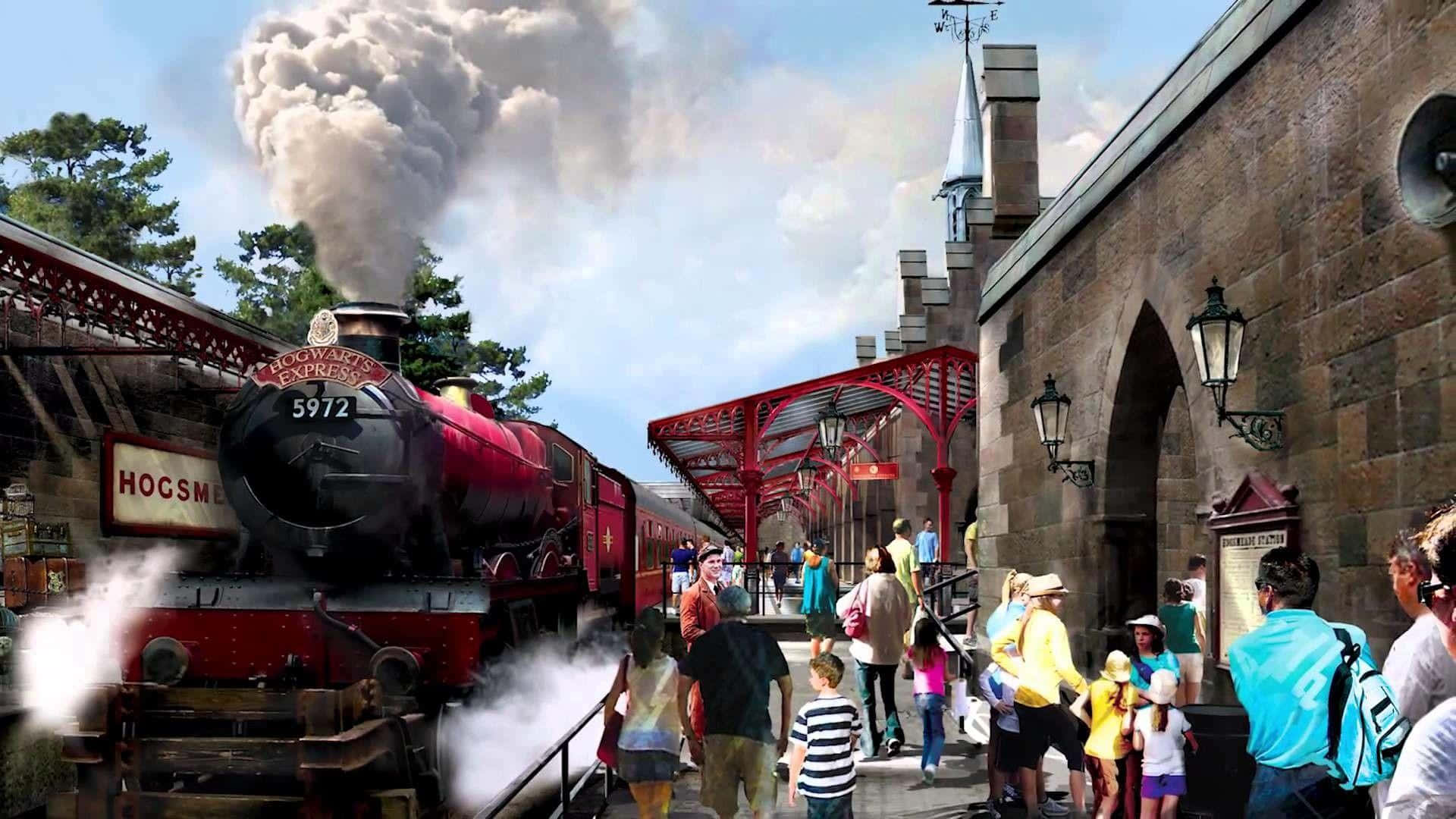 The Magical Journey Awaits On The Hogwarts Express Wallpaper