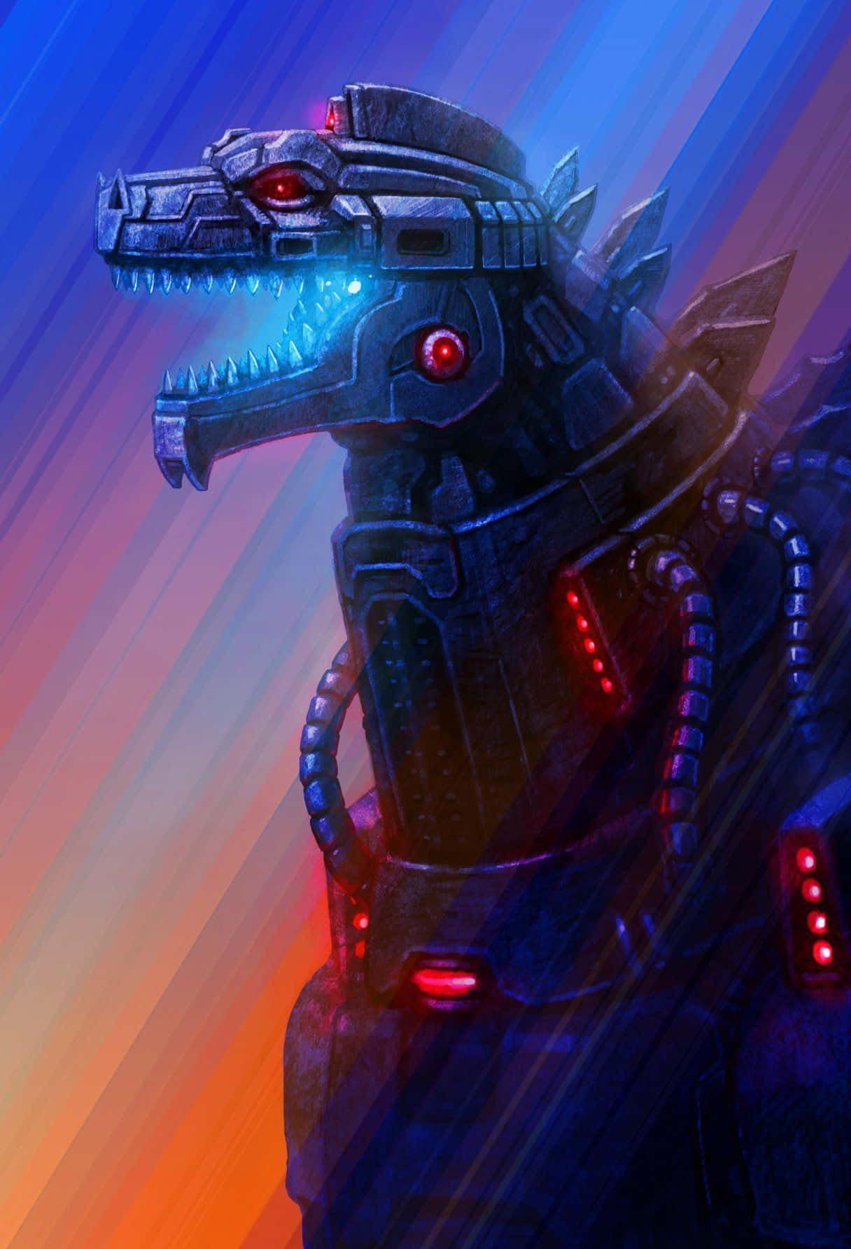 The Magnificent Robot Godzilla In Action Wallpaper