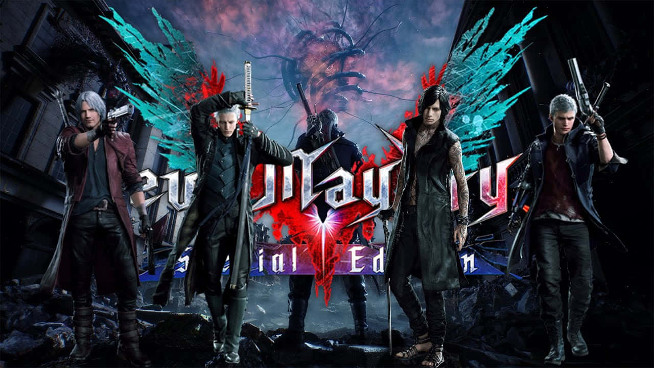 The Main Characters Of Devil May Cry In Action Wallpaper