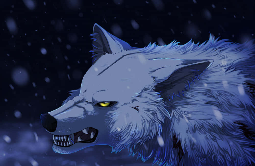 The Majestic Kiba In The Mysterious World Of Wolf's Rain Wallpaper