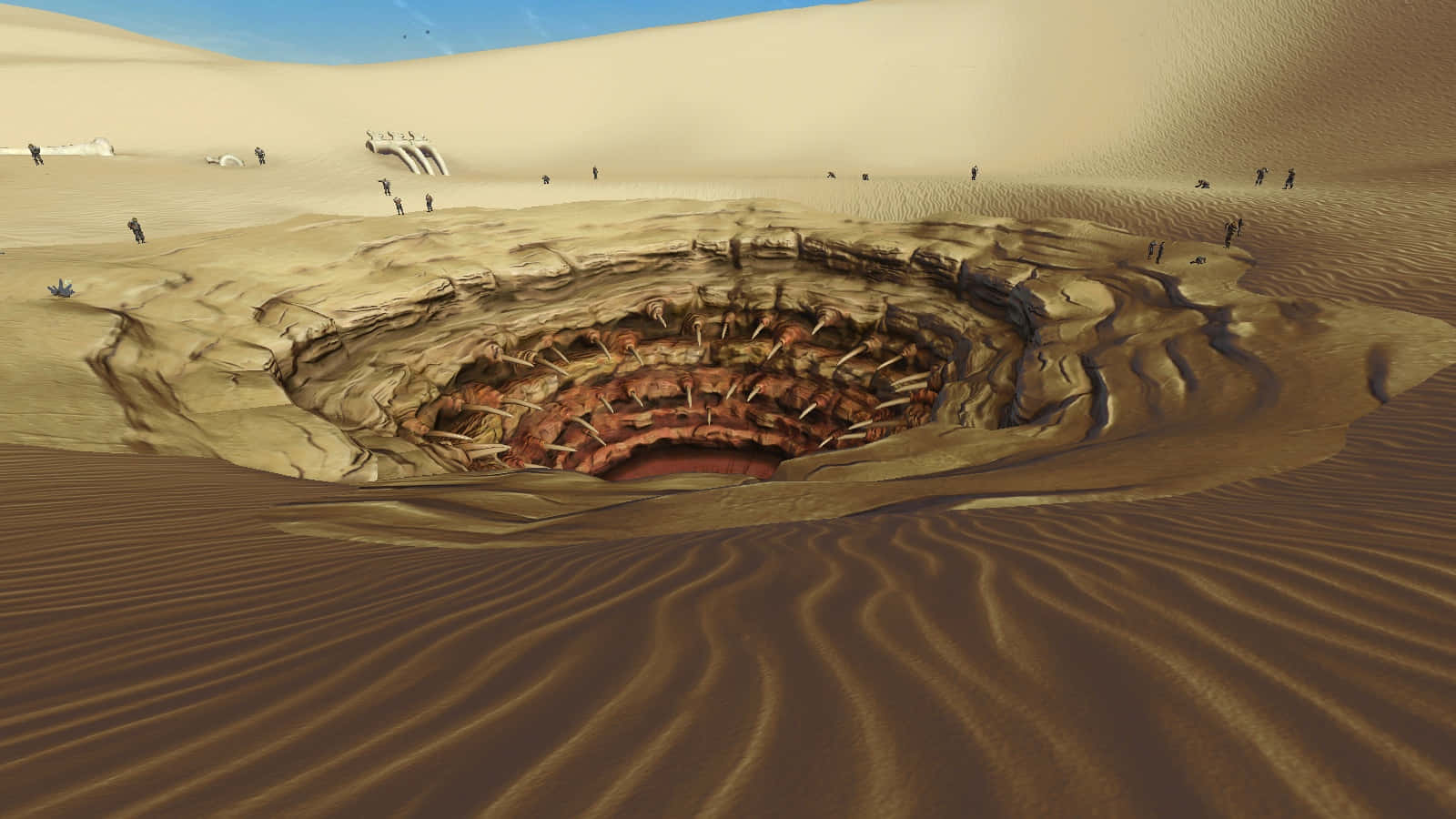 The Menacing Sarlacc Awaits In The Great Pit Of Carkoon! Wallpaper