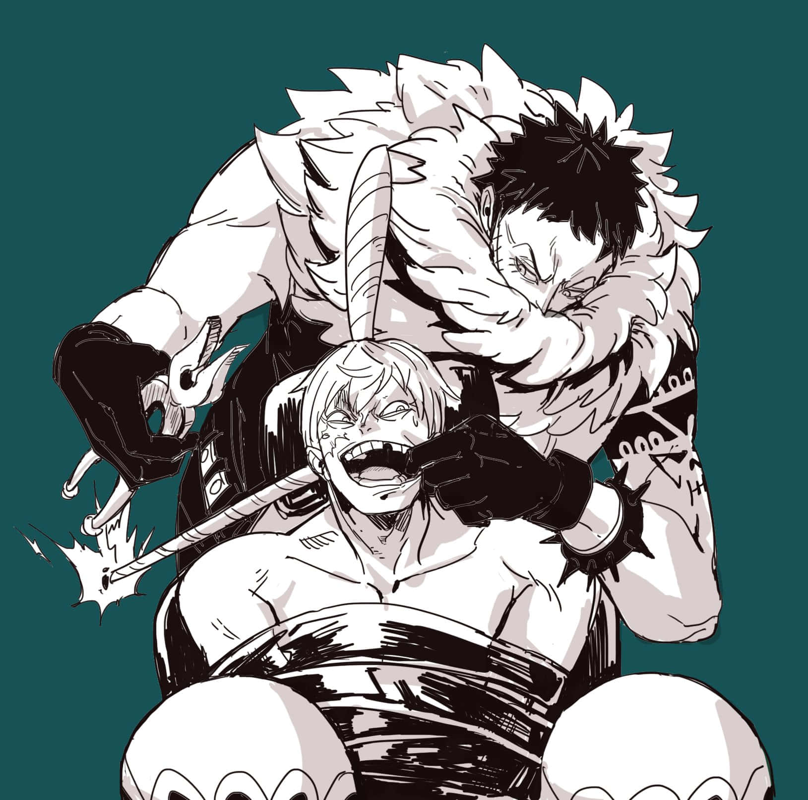 The Mighty Charlotte Katakuri In Battle Wallpaper