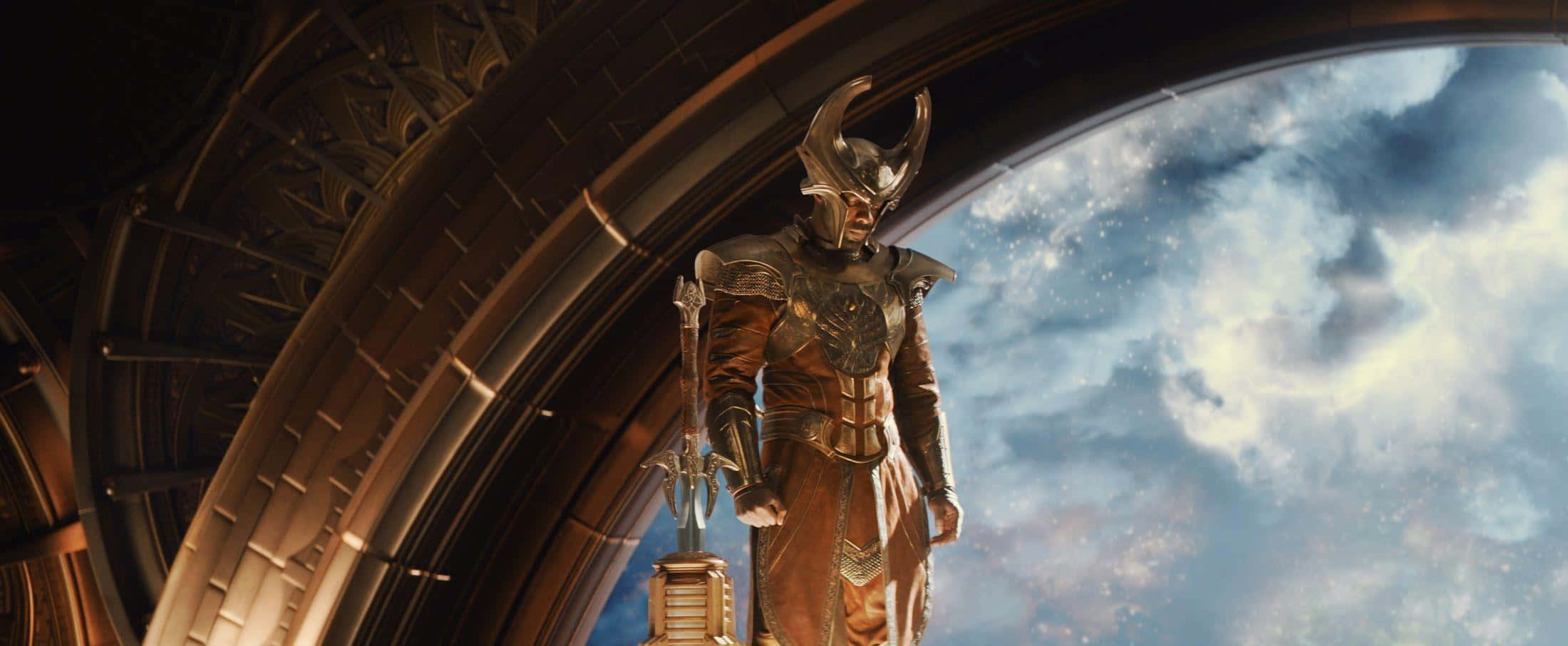 The Mighty Heimdall Standing Tall In Asgard Wallpaper