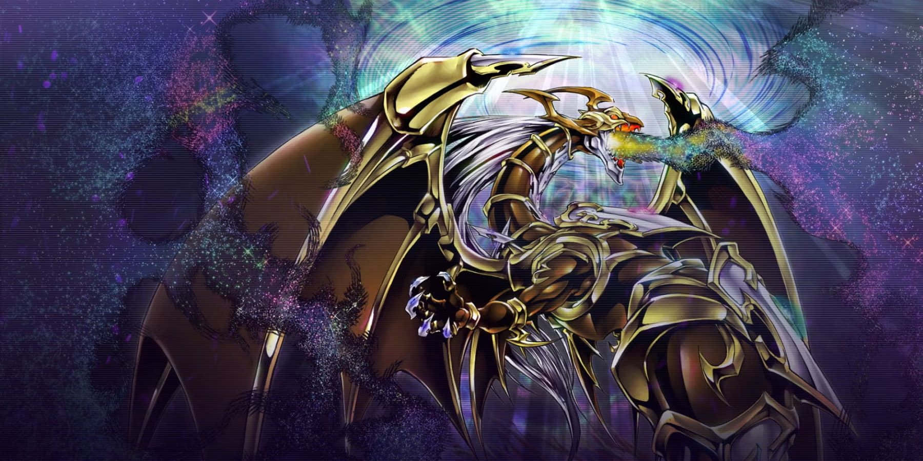 The Mighty Winged Dragon Of Ra In A Stunning Pose Wallpaper