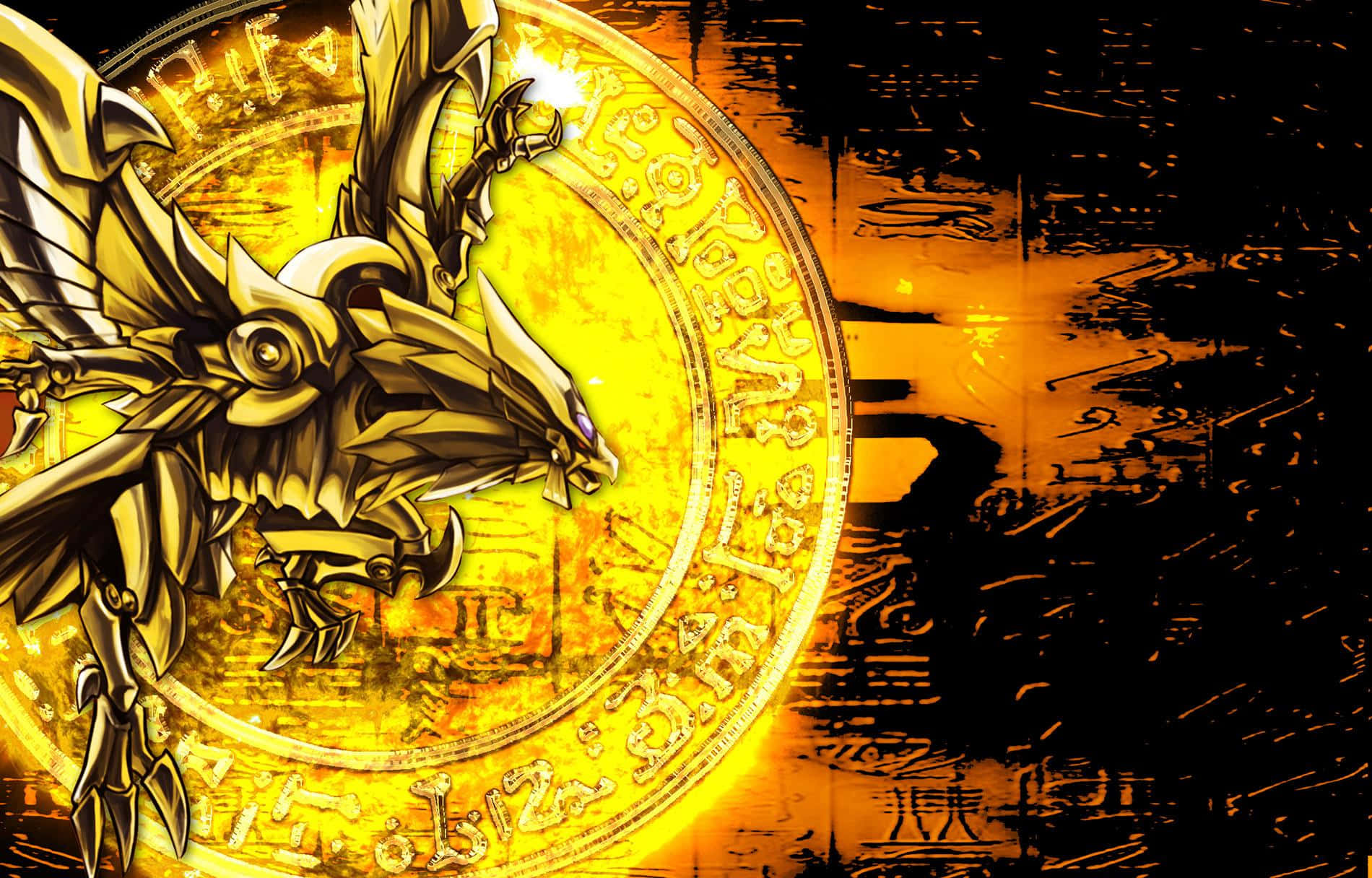 The Mighty Winged Dragon Of Ra Unleashed Wallpaper