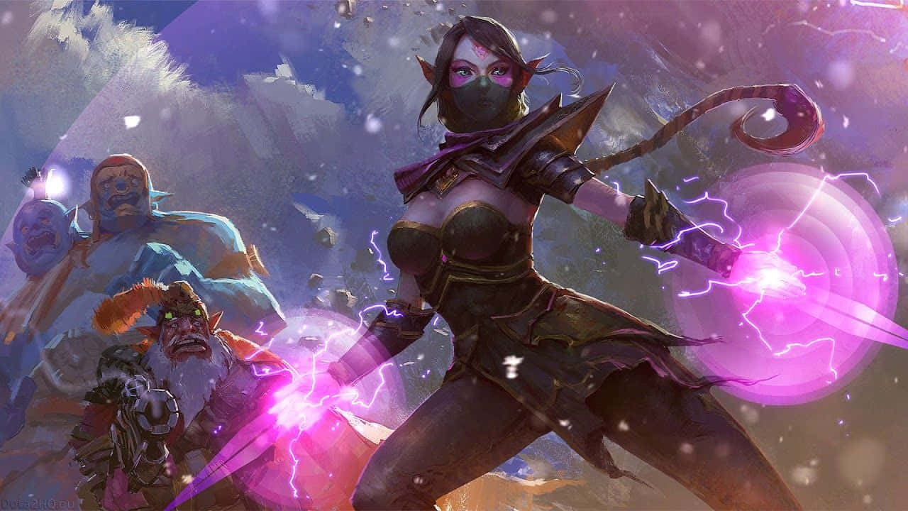 The Mystical Templar Assassin In Action Wallpaper