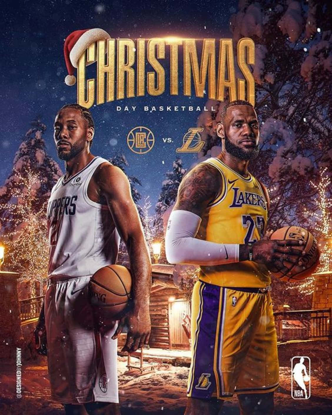 The Nba Celebrates Christmas With All Teams Playing On One Special Day Wallpaper